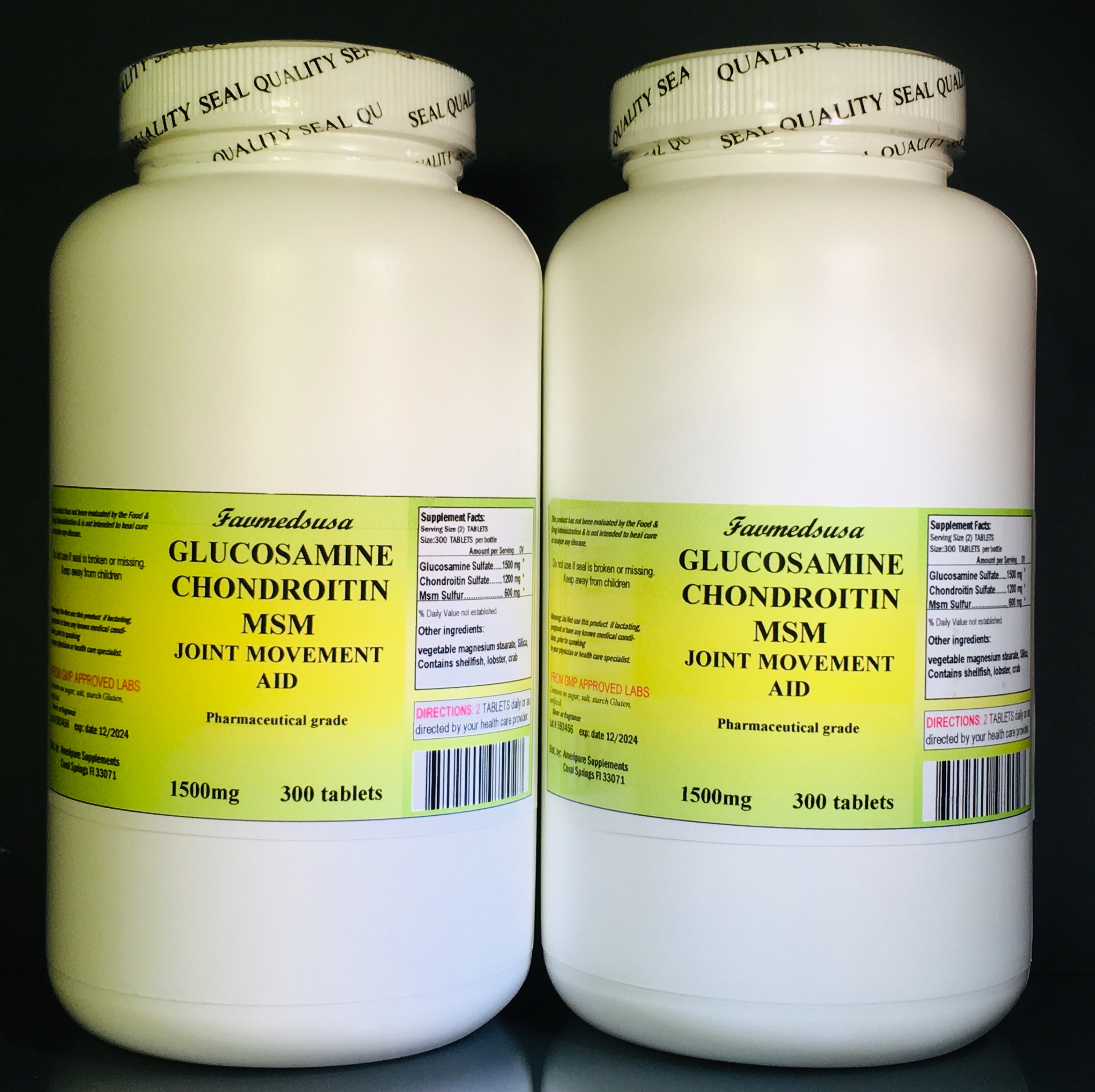 Glucosamine Chondroitin +MSM - 600 (2x300) tablets